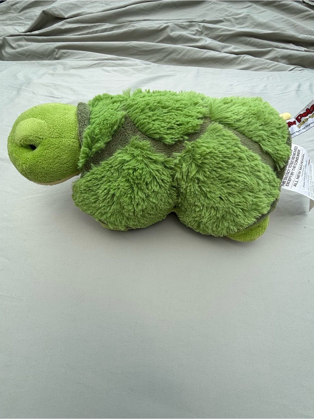 Pillow Pets Peewees Green “Tardy Turtle” Foldable Travel Size Plush 12”